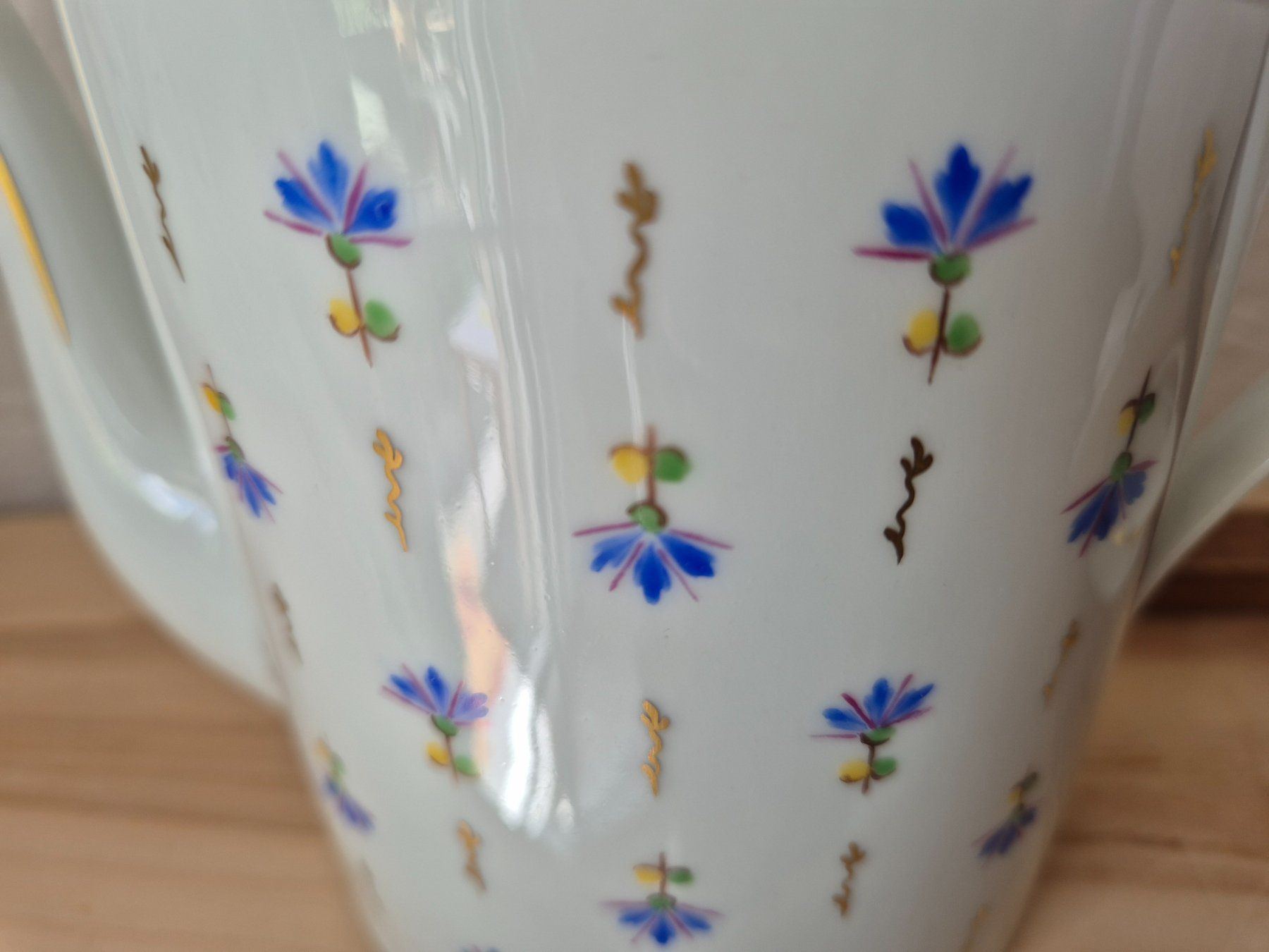 Teiere: Kaffee-Teekanne, Kornblumen, Handbemalt – Usato da Bern venduto da aronari 5