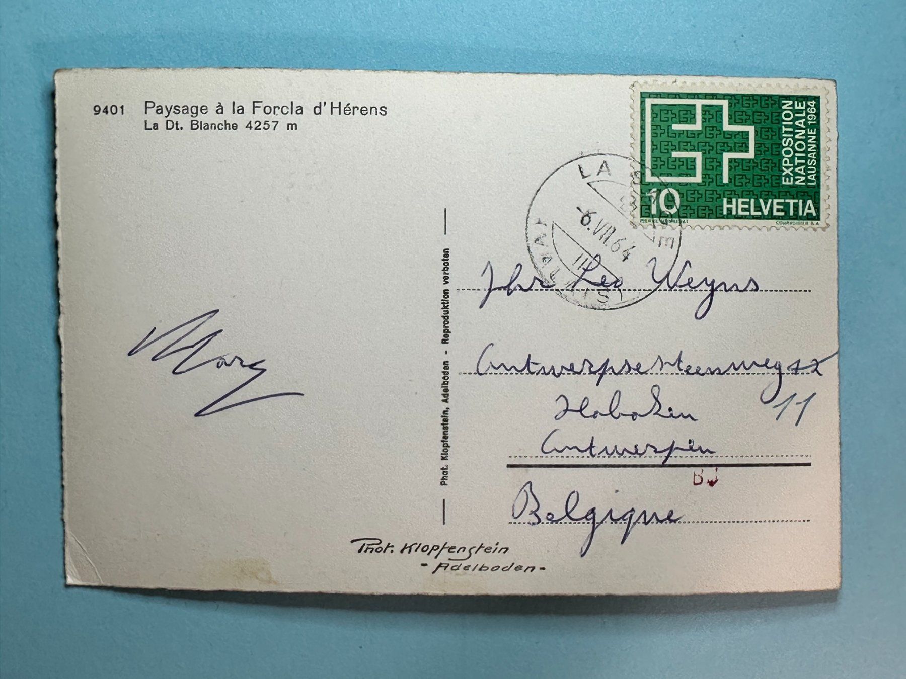Cartoline postali: Paysage à la Forcla d'Hérens – Usato da Steg VS venduto da danwer74 1