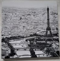 Schwarz Weiss Leinwandbild/-foto Eiffel Turm Paris Deko Bild