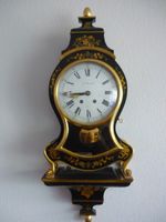 Wanduhr Sumiswalder Pendule  schwarz mit Golddekor