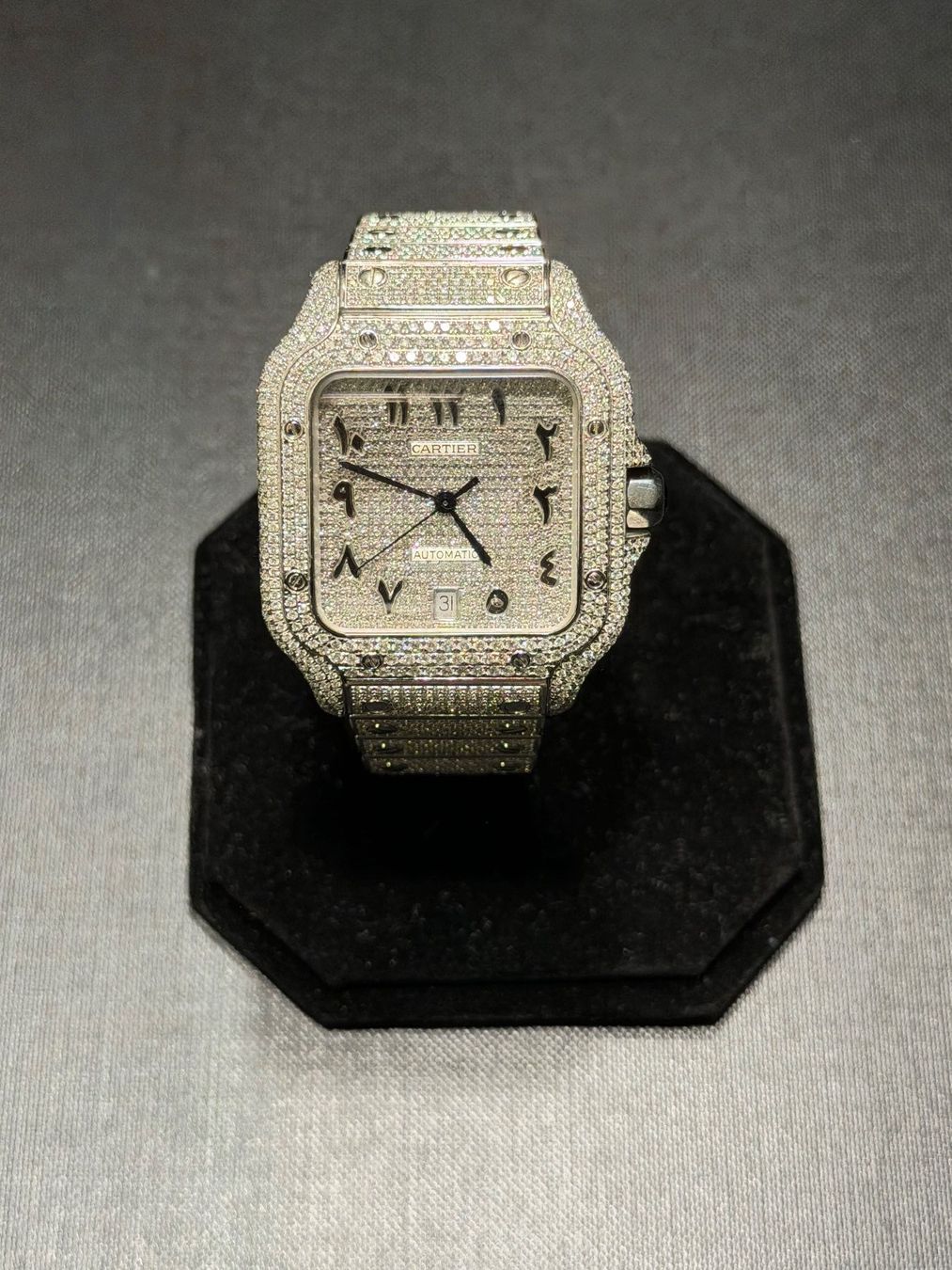 Cartier Orologi: CARTIER - SANTOS - ICED OUT VS DIAMANTEN – Usato da Baden venduto da Gilani_Lux_AG