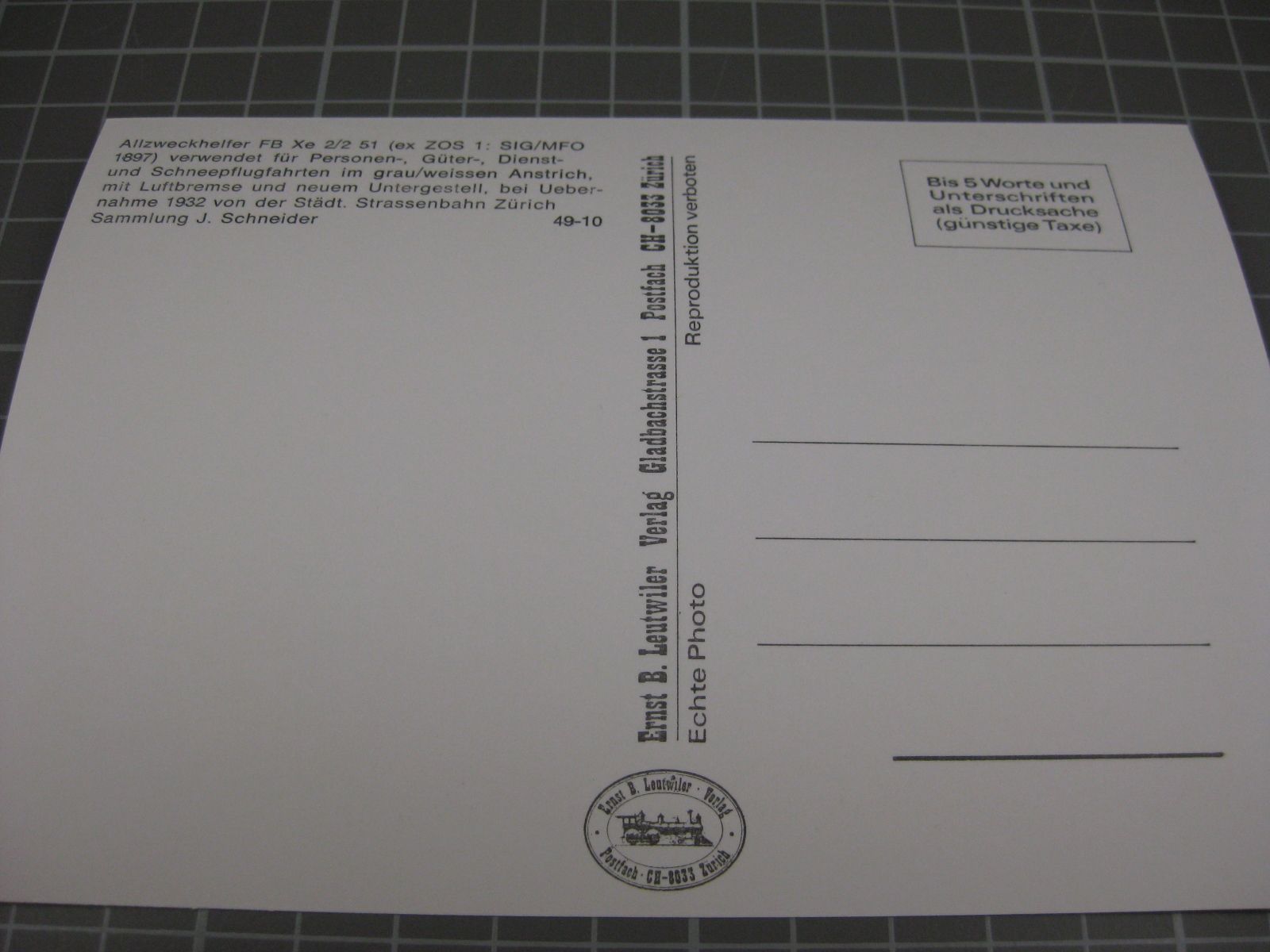 Cartes postales: AK altes Depot Forch mit Zug – Neuf (Voir description) à Malters par Marosko 1