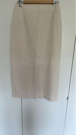Rock by Aylin Koenig beige Leinen Grösse M neuwertig