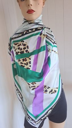 Riesiger MILA SCHÖN CONCEPT Vintage Foulard y2k Seide Tuch
