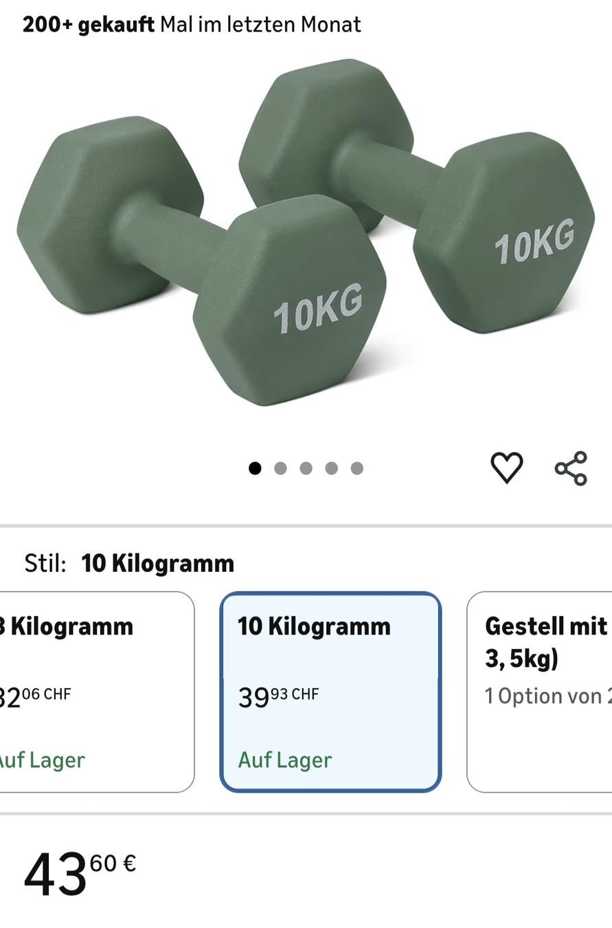 Manubri & Pesi: Hantel Set mit Gürtel  – Nuovo (secondo la descrizione) da Au SG venduto da abrollfiaber 2