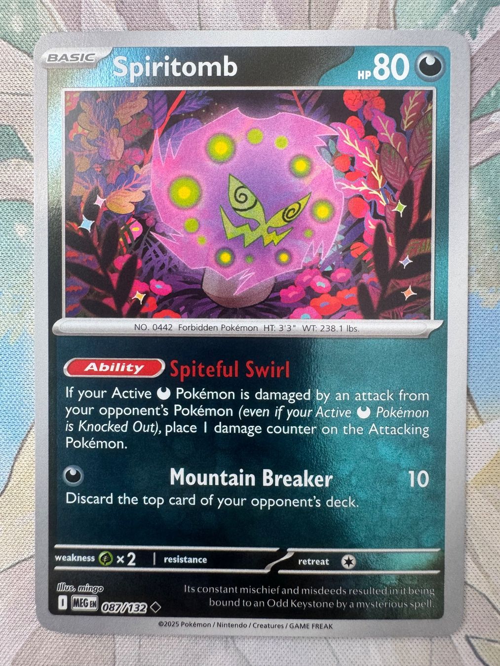 Pokémon Carte collezionabili: Pokémon TCG - Spiritomb Reverse (MEG087) Mega Evolution – Nuovo (secondo la descrizione) da Oberwil BL venduto da Chelsea26