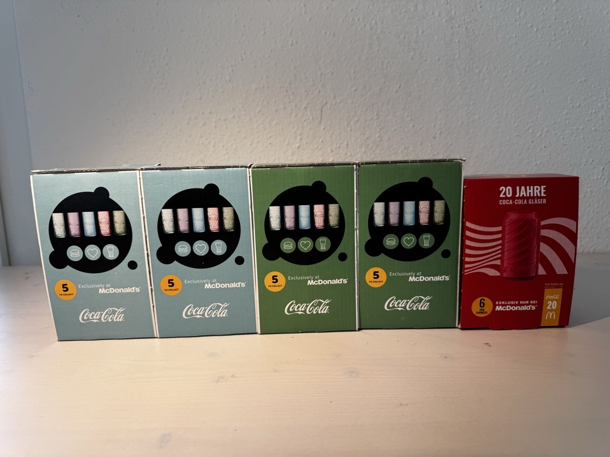 Coca-Cola Bicchieri: McDonald's Coca-Cola Glasses Collection – Nuovo (secondo la descrizione) da Muttenz venduto da Sil2n 1