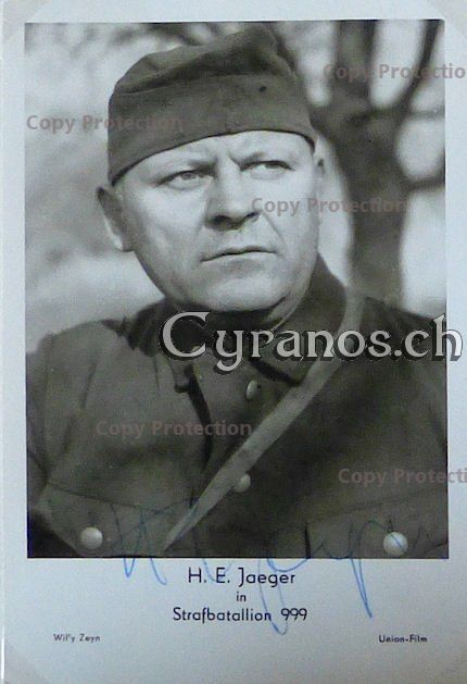 Autografi: Hanns Ernst Jäger (1910-1973) Schauspieler - Autogramm – Usato da Dietikon venduto da immortal-stars