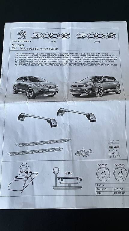 Portapacchi: Original Dachträger Peugeot 3008/5008 – Usato da Bremgarten AG venduto da paninaro282 4
