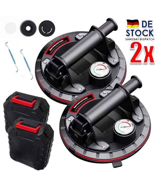 Clanmacy Saugheber 1x Saugheber Saugnäpfe Vakuumheber Saugnapf Glasheber Mit Manometer Glasheber Saugnapfhalter Haltegriff Optimale Haftung Auf Glas S0rdr09k