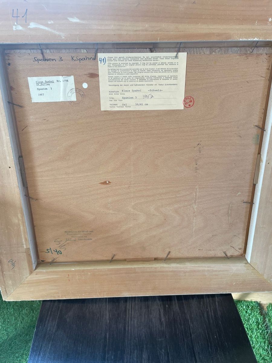 Dipinti: Abstraktes Gemälde, expressive Farbpalette, gerahmt – Nuovo (secondo la descrizione) da Teufen AR venduto da evi_77q5 1