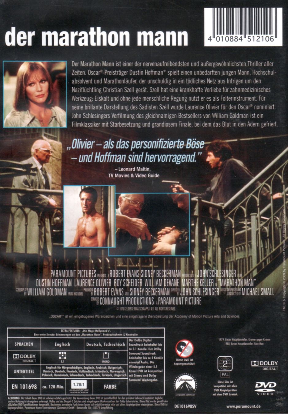 Tutti i DVDs: DVD: Der Marathon Mann (mit Dustin Hoffman, Roy Scheider) – Usato da Tägerig venduto da fil_f8k6 1