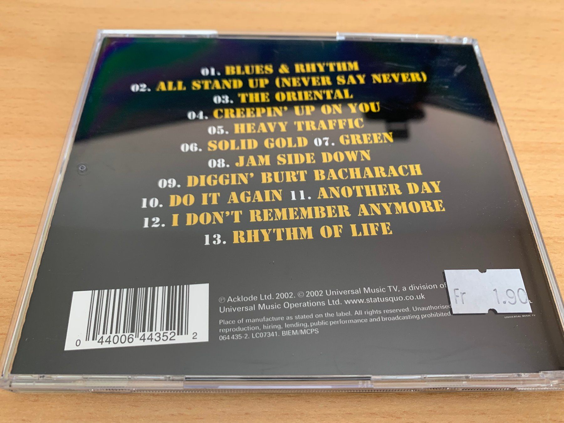 CD: Status Quo – Heavy Traffic – Usato da Rikon im Tösstal venduto da Alpenmutz 1