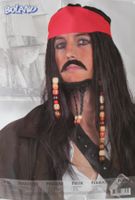 Perruque Pirate /  Pirates des caraïbes + moustache   NEU!