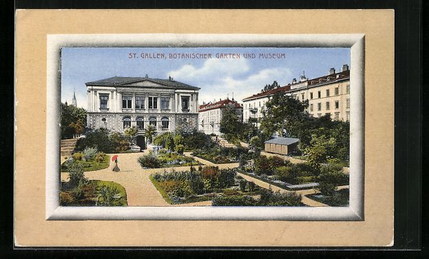 Cartoline postali: St. Gallen, Botanischer Garten und Museu – Usato da Berlin venduto da bartko-reher