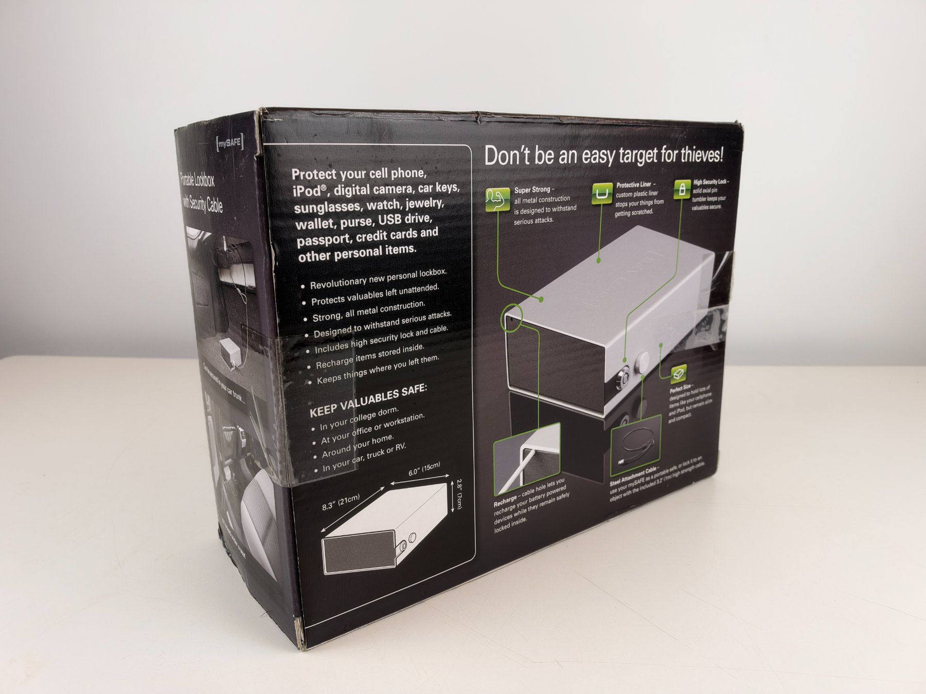 Casseforti: mySAFE Lockbox mit Sicherheitskabel – Usato da Basel venduto da IRMAundFRED 1