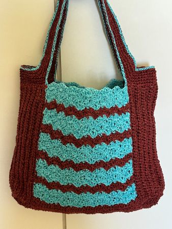 Très beau sac à main original crochet fais main en raphia