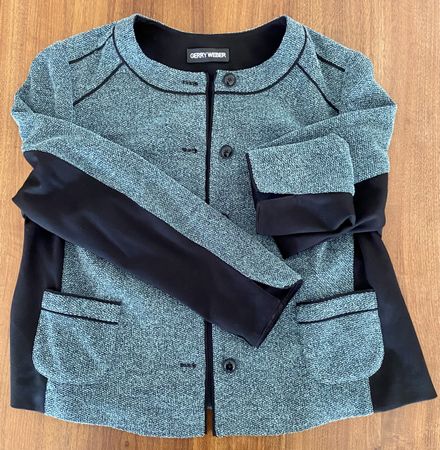 Eleganter Gerry Weber Blazer Graugrün mit schwarzen Details