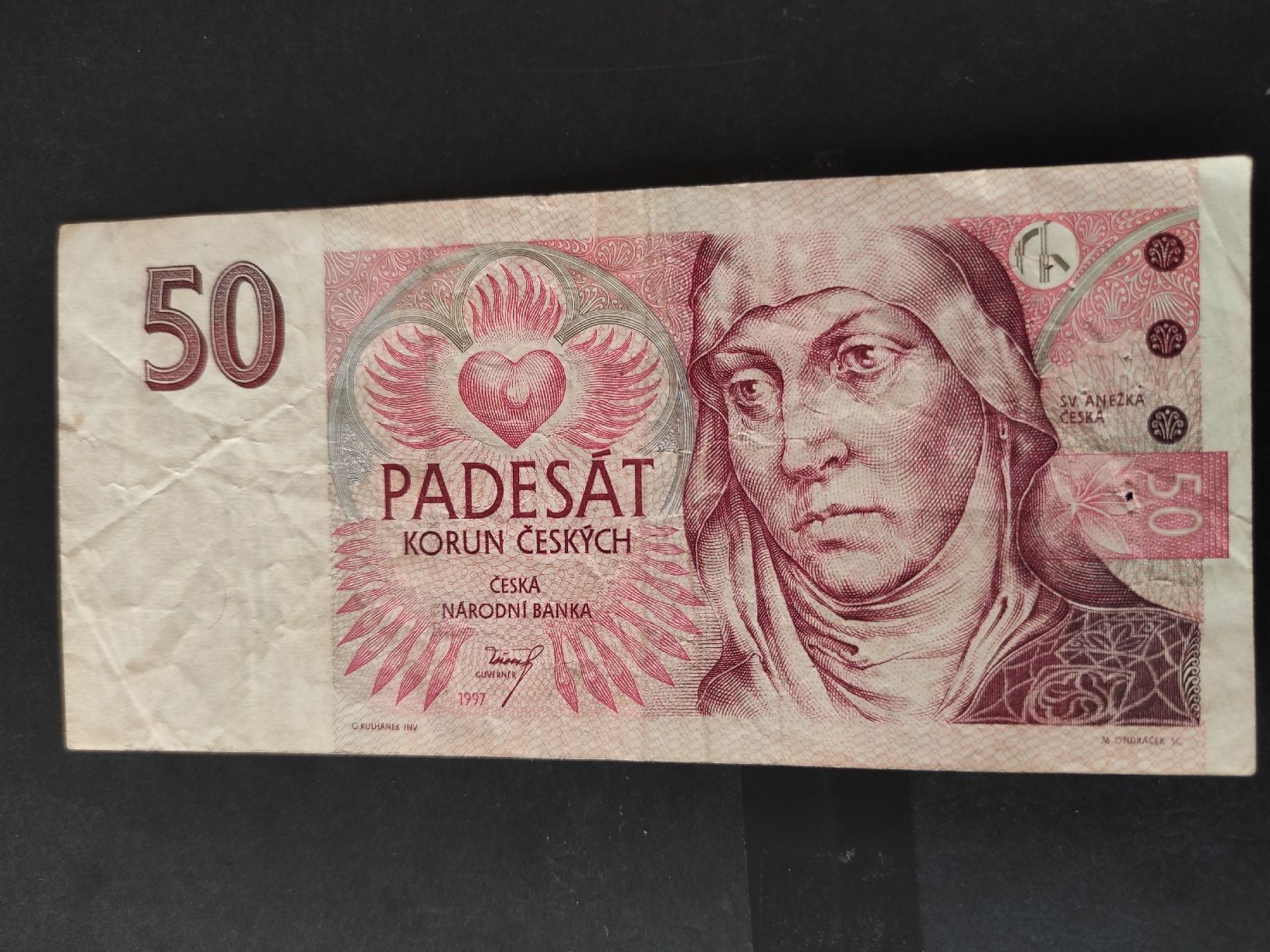 Banknoten: 50 couronnes Tchèques 1993 – Gebraucht aus Couvet von lulul