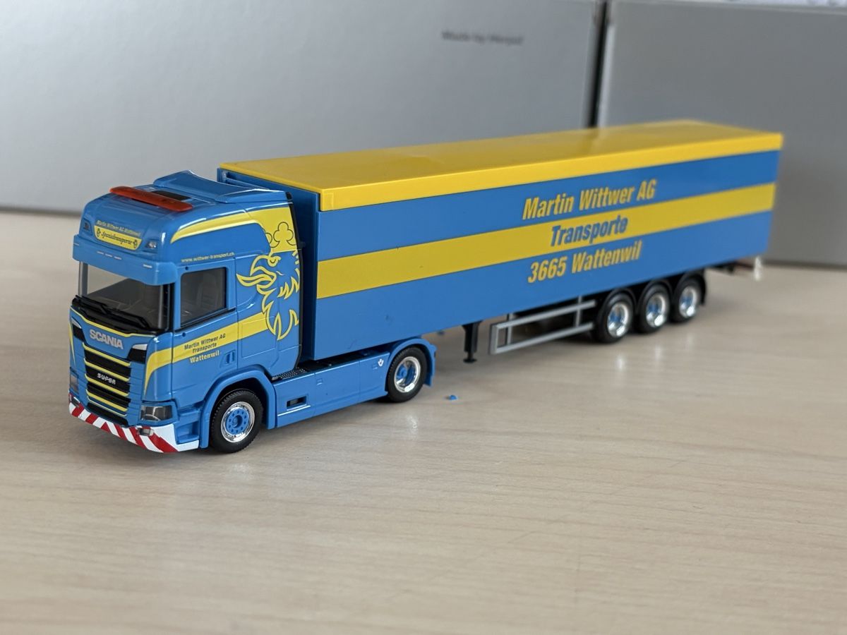 Herpa Modellautos: Scania CR20 Wittwer Schubboden – Neu und originalverpackt aus Felben-Wellhausen von Mobil01
