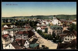 AK Rüti, Teilansicht mit Kirche