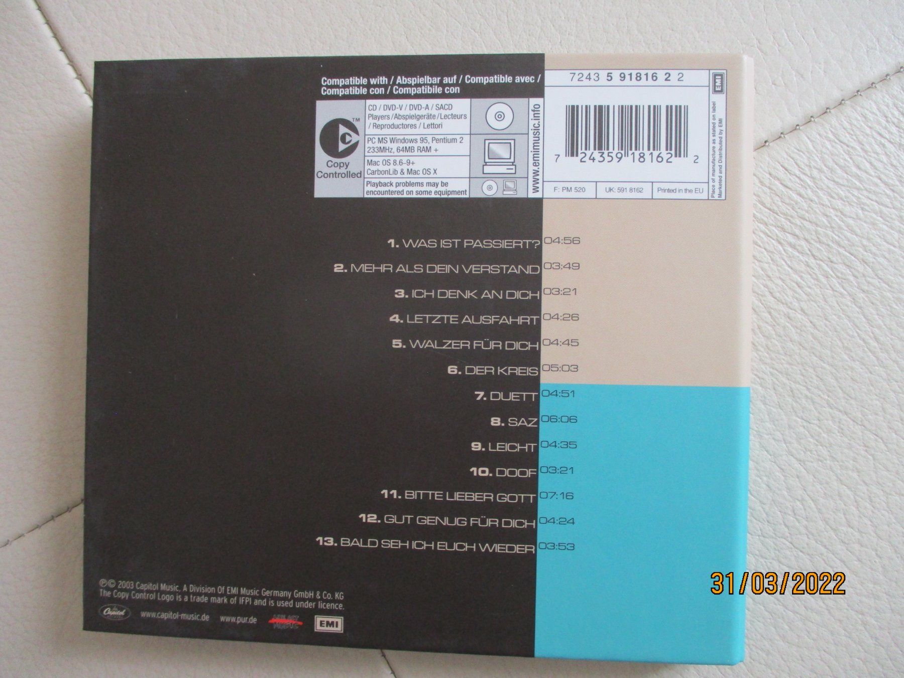 CD: Pur - Was Ist Passiert – Usato da Liestal venduto da Disc-Point 1