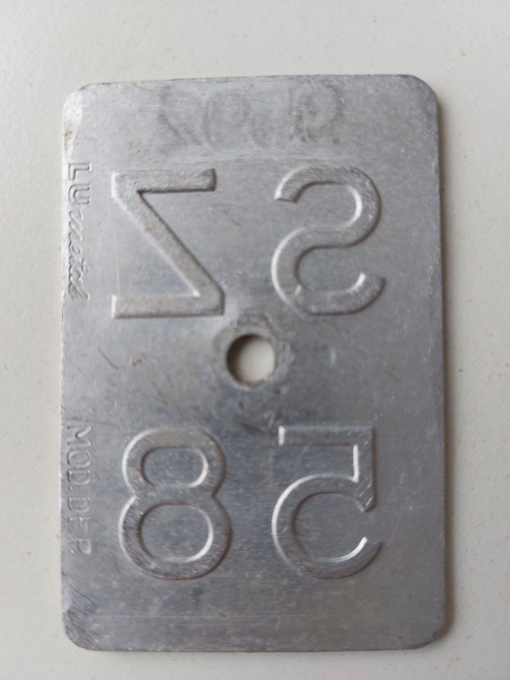 Sachs Insegne: Velonummer SZ 58 Mofanummer plaque Mofa – Usato da Schenkon venduto da Uhu007 1