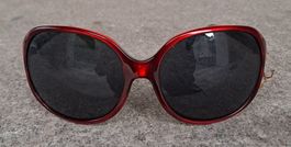 Sonnenbrille-rotes Gestell mit Grau/Schwartzen Gläsern