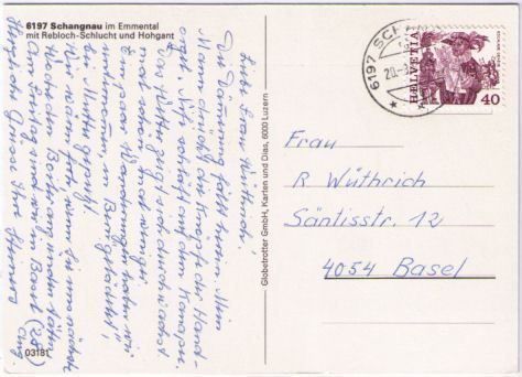 Cartoline postali: Schangnau im Emmental – Usato da Binningen venduto da Mountainrider 1