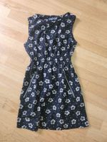 Apricot Sommerkleid Blumen Grösse M schwarz weiss