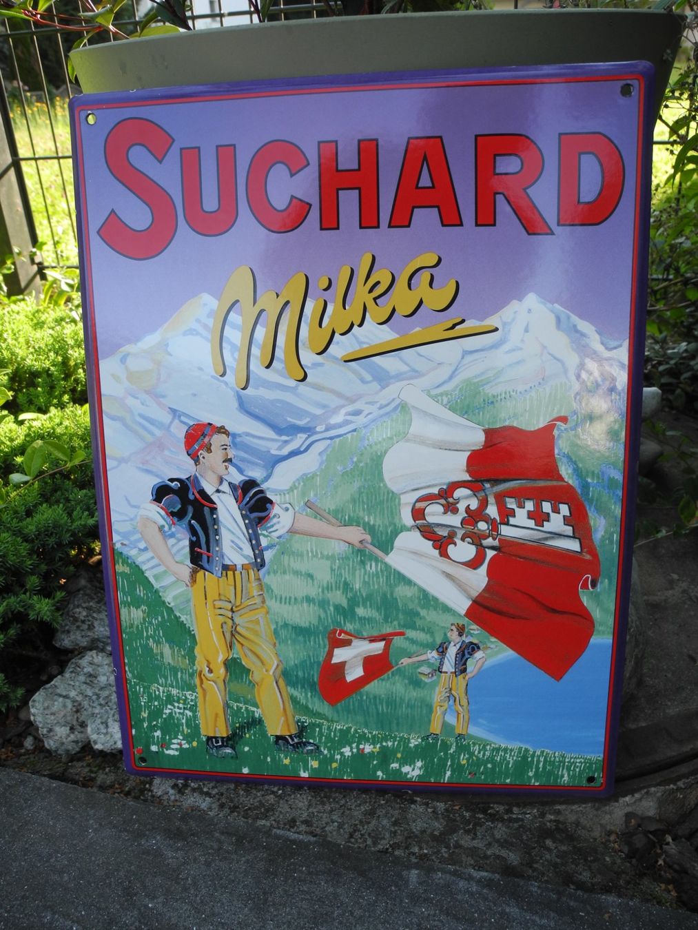 Milka Insegne: SUCHARD MILKA EMAILSCHILD – Usato da Reinach AG venduto da Huckleberrysix 1