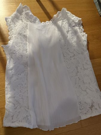 Top Spitze, weiss, Gr S, neuwertig