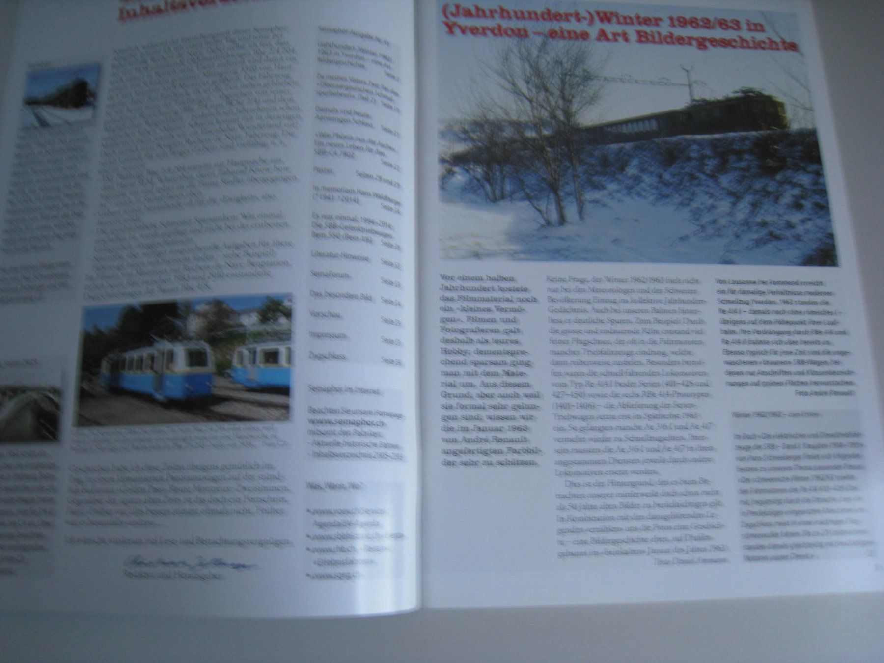 Riviste & Magazine: Semaphor Ausgabe Winter 2014,  Winter 1962/1963 – Usato da Buchs ZH venduto da swiss-train 1