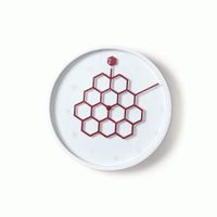 Tangle Uhr Honey Rot Glas Plastik