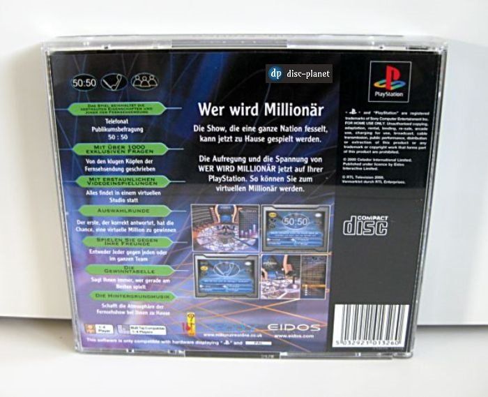 Sony Giochi: PS1 - Wer wird Millionär (2001) – Usato da Embrach venduto da disc-planet 2