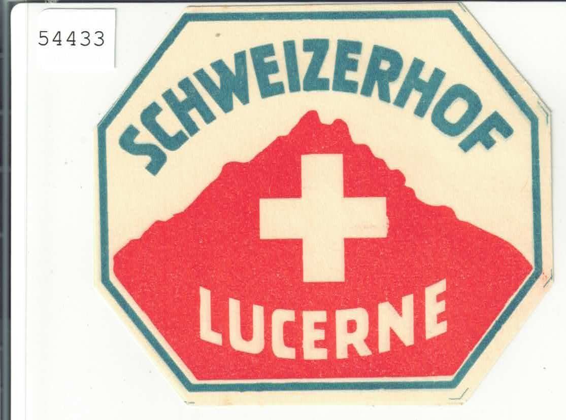 Cartoline postali: Koffer-Kleber - Luzern Hotel Schweizerhof – Usato da Ettingen venduto da Kartenplanet