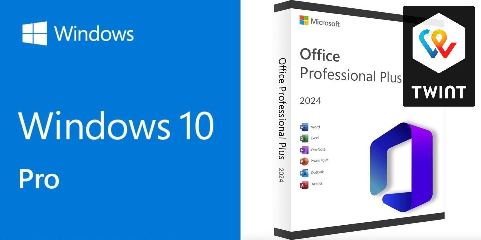 Microsoft Software: Microsoft Windows 10 Pro & Office 2024 Professional Plus – Usato da Saignelégier venduto da KNM