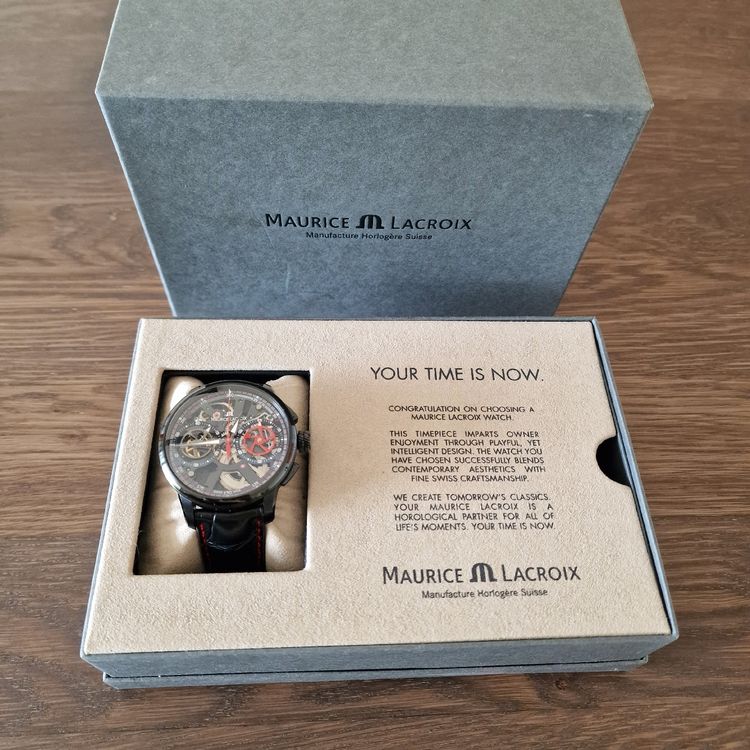 Maurice Lacroix Orologi: Maurice Lacroix Masterpiece Le Chronographe Squelette – Nuovo (secondo la descrizione) da Langendorf venduto da Zeroblack 1