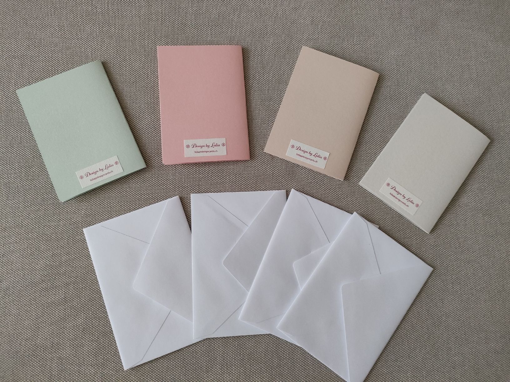 Karten: 4 Mini Karten mit echt Klee – Neu und originalverpackt aus Bern von Lidia.5 1