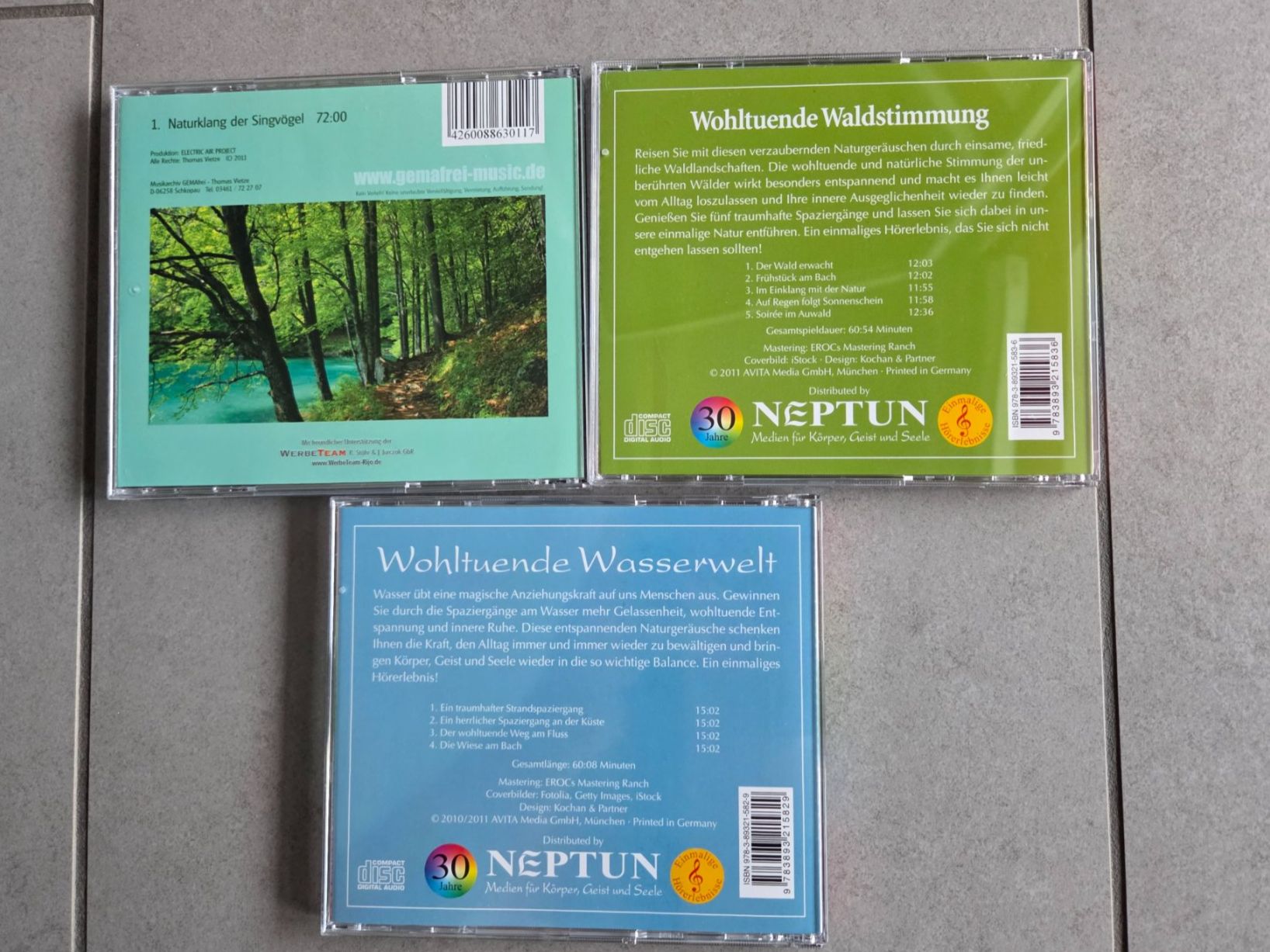 CD: 3 CDs "Wohltuende Naturgeräusche" – Usato da Domat/Ems venduto da rof_j2rm 1