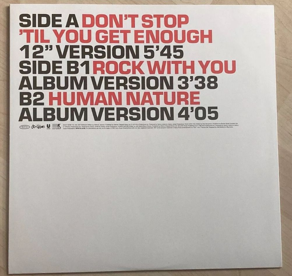 Schallplatten: Michael Jackson Twelves - Limited Edition Promo Set – Gebraucht aus Oberglatt ZH von Incredibles 2