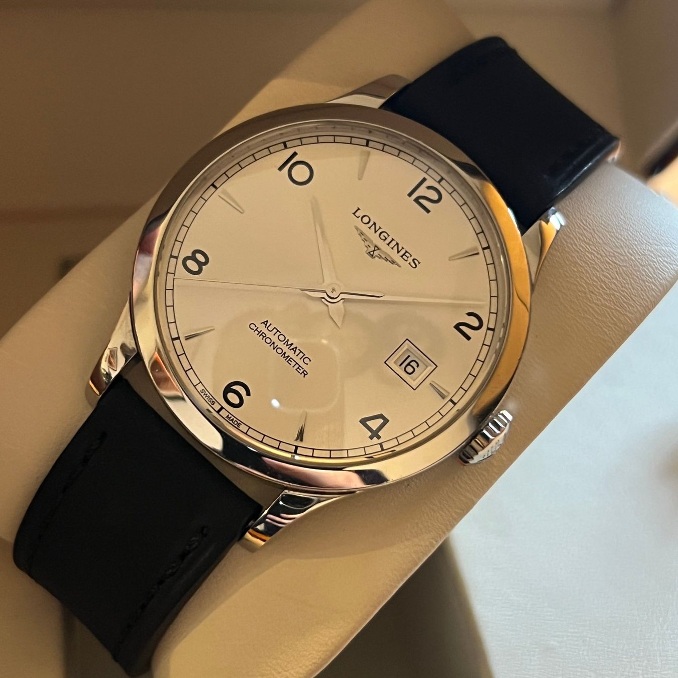 Longines Uhren: Longines Record Automatic Date Full Set Full Set L2.820.4.76 – Gebraucht aus Carouge GE von Watchaser 8
