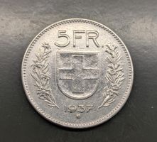 5 Fr. Münze CH 1937 Silber