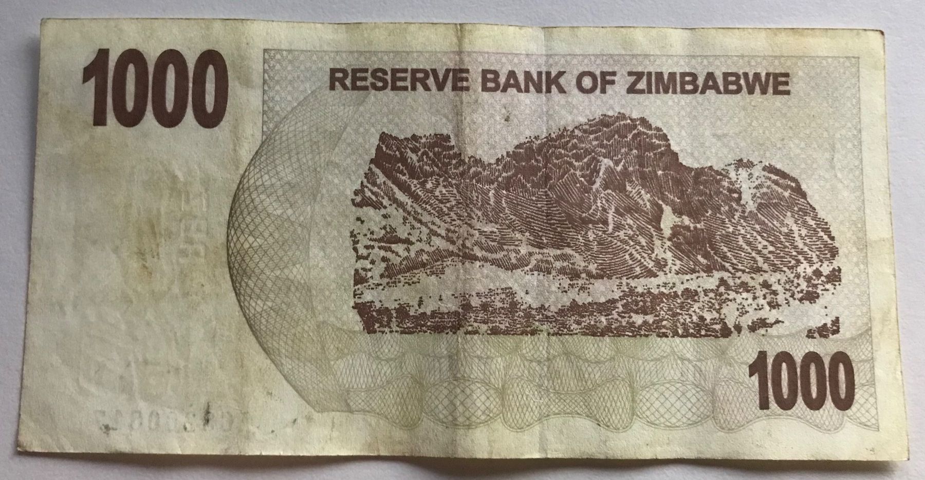 Banconote: Zimbabwe 1000 Dollars 2006 – Usato da Algetshausen venduto da Carrhard 1
