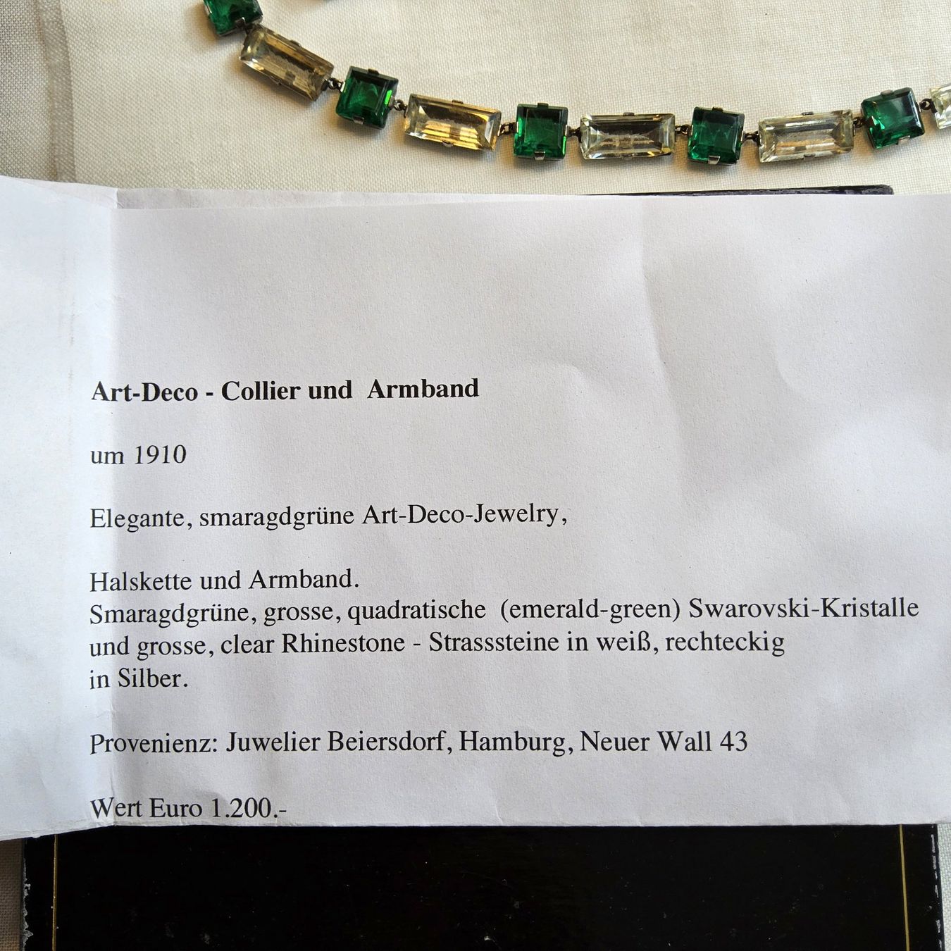 Altri gioielli: Art Déco Collier und Armband, ca 1910, Strass – Usato da Zürich venduto da helsan 3