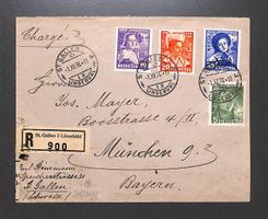 1936 FDC Pro Juventute Ersttagsbrief Einschreiben ST: GALLEN