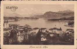 TOP_AK Luzern und die Alpen "sehr alt"