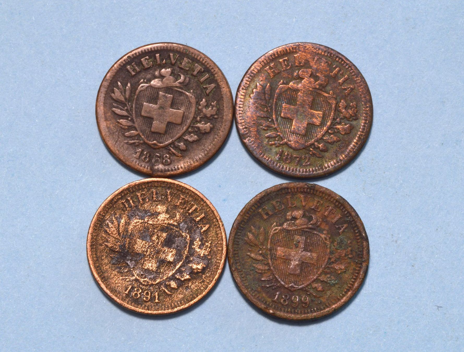 Toutes les monnaies: 4 x 1 Rappen – D'occasion à Oberglatt ZH par dil_85sh