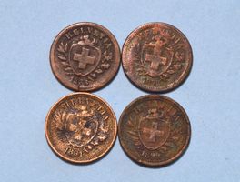4 x 1 Rappen