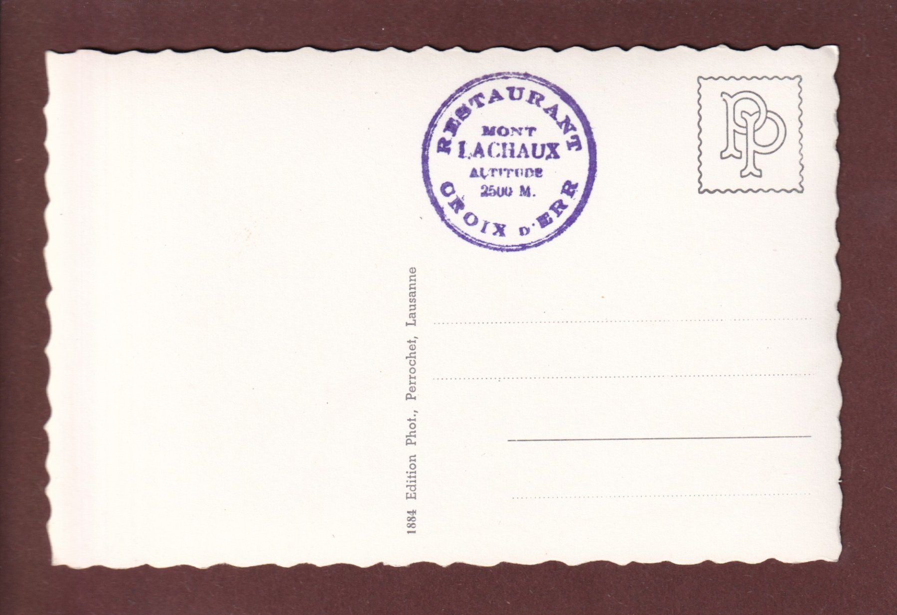 Cartoline postali: Restaurant du MONT LACHAUX – Usato da Pully venduto da nicecards 1